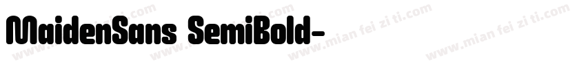 MaidenSans SemiBold字体转换